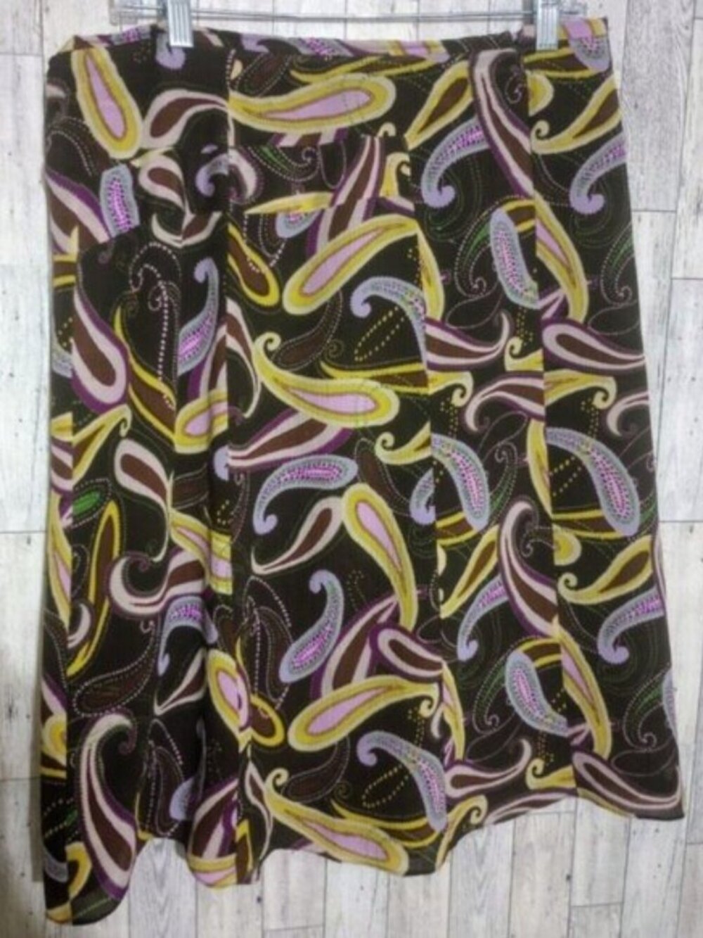 i.e. 100% Silk Skirt‎ Paisley Midi Lined Size 12